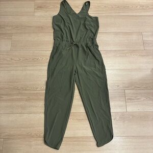 Patagonia Women’s Fleetwith Romper Jumpsuit Basin Green Army Olive Size L
